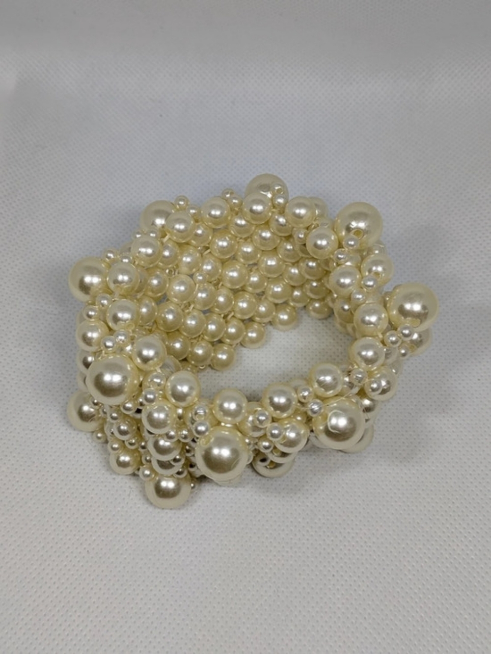 Pearl Cluster Bracelet in Cream & White